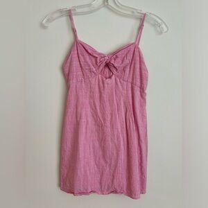 Honey Bell pink linen mini dress